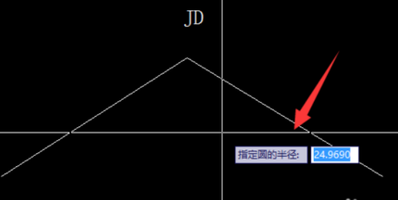 CAD中怎么根据切线交点绘制曲线