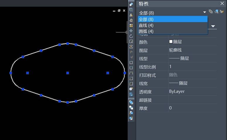 中望CAD如何将直线与圆弧连接成多段线