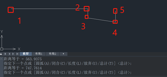 CAD怎么对多个连续线段的长度进行测量