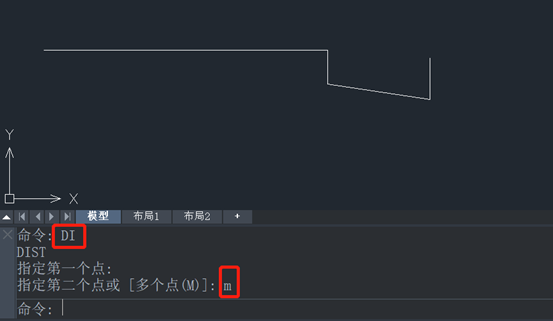 CAD怎么对多个连续线段的长度进行测量