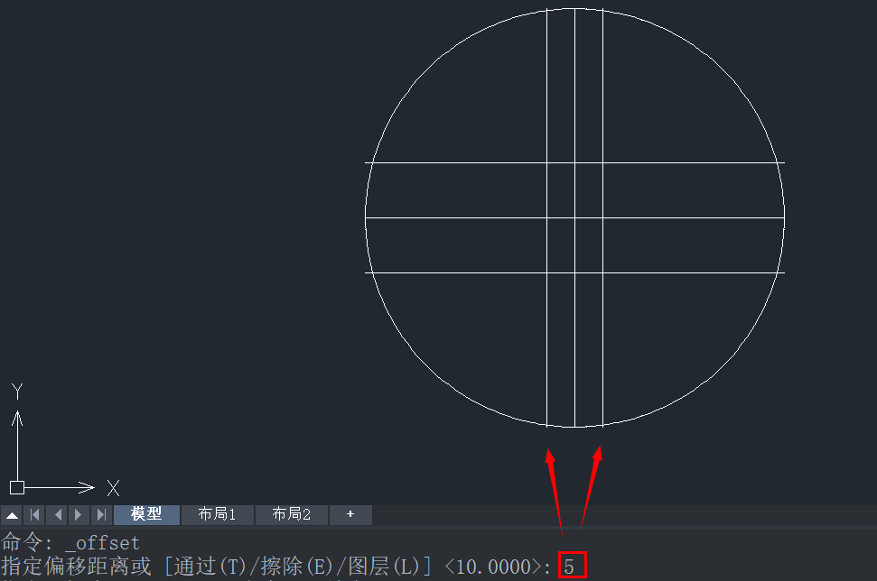 CAD如何绘制圆内接二比一的矩形？