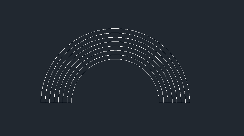 CAD中如何绘制彩虹？