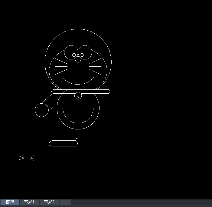 CAD绘制哆啦A梦的步骤