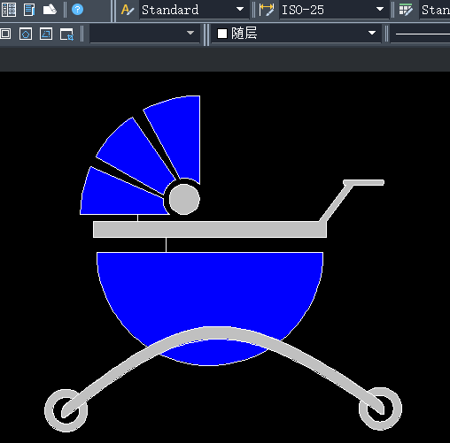 CAD如何画婴儿车？