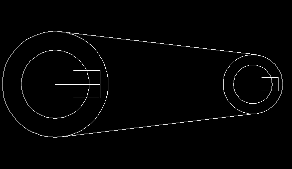 CAD画一个传送轮带