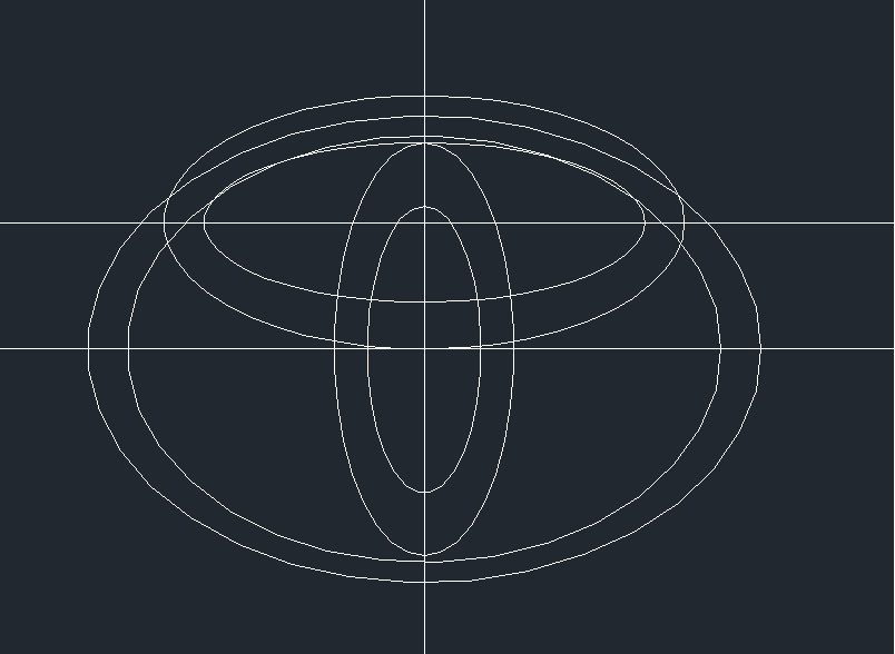 CAD绘制丰田车标