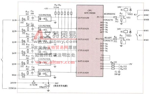 CPU的数字量端子接口电路