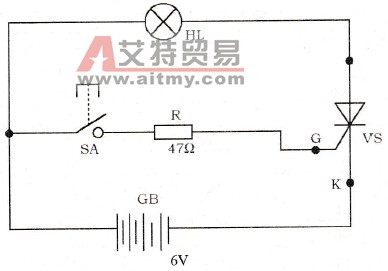 怎样采用指示灯判断中、大功率单向晶闸管的触