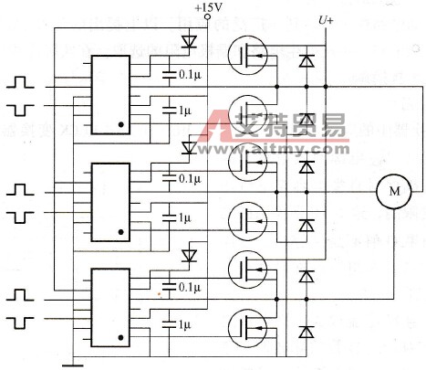 IR2110在三相桥式电动机驱动电路