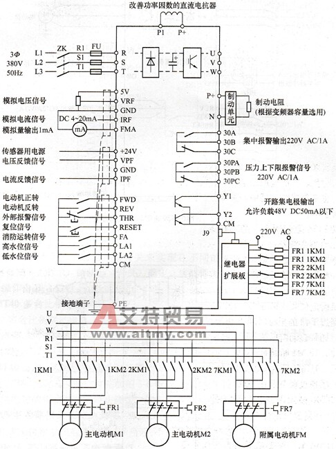 BT12S型变频器一拖二电路图
