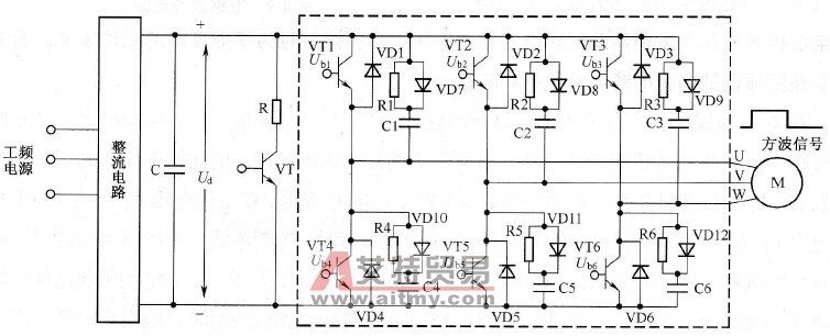 变频器逆变电路中的方波逆变器