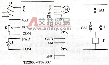 冲渣循环水泵变频器控制原理图