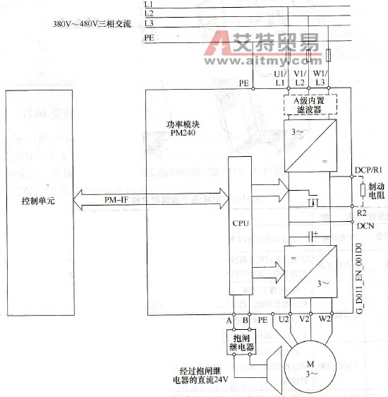 G120变频器的主回路电气接线