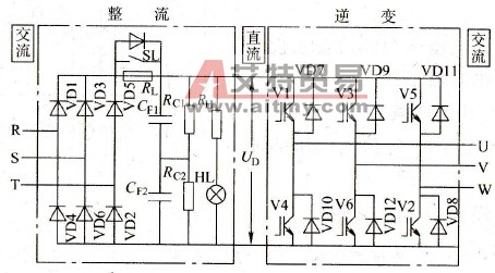 变频器的内部主电路是怎样构成的