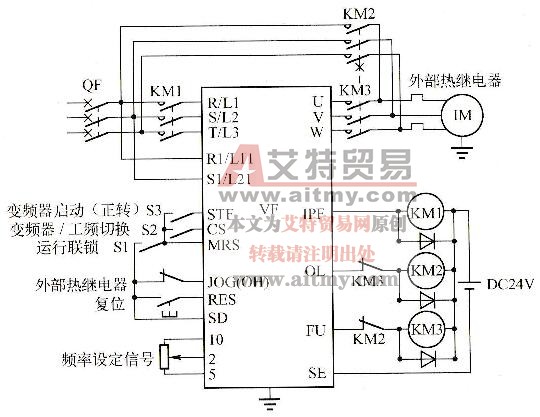 变频与工频典型切换电路