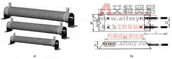 制动电阻外形及安装位置图