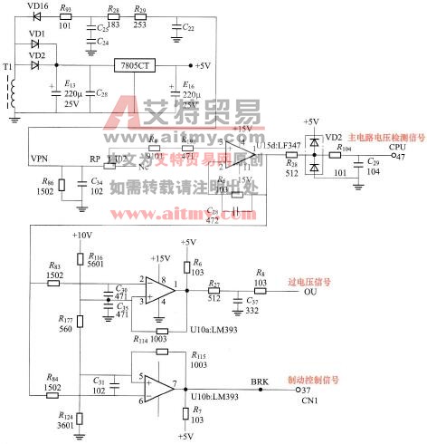 变频器主电路电压间接检测电路及故障分析