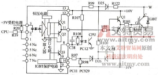 INTPBGBA0100AZ 110kVA东元变频器驱动电路图说明