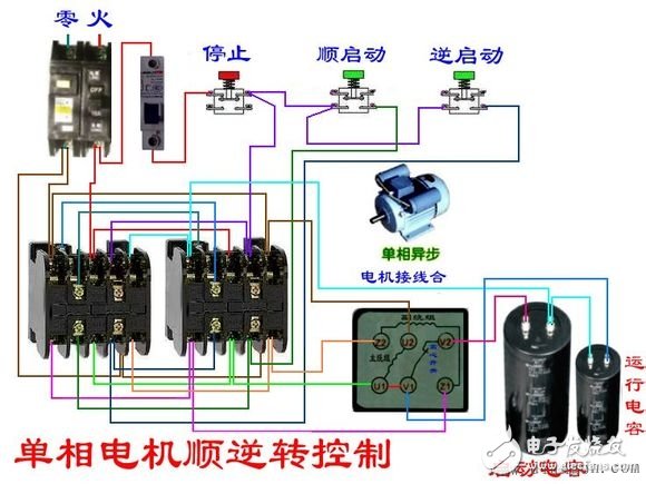 单相电机的电容接线方法图解