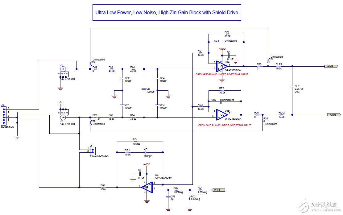 离散LEAD I ECG实现的数据采集模块（用于ECG系统）