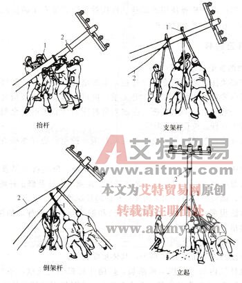 架空配电线路立杆及埋杆