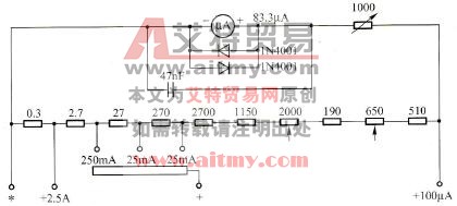 MF50型万用表的直流电流测量原理