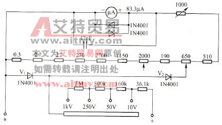 MF50型万用表的交流电压测量原理