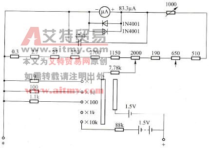 MF50型万用表的电阻测量原理