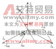 在三角形连接中，相、线电流的关系如何
