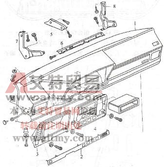 桑塔纳2000轿车仪表板的拆装