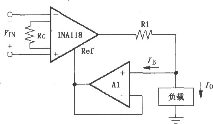 由INA118构成的差动电压-电流变换器