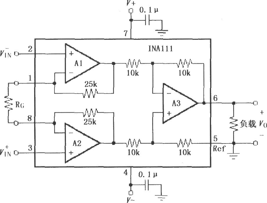 INA111基本连接电路
