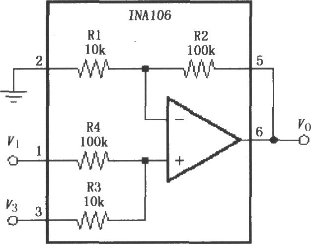 精密加法放大电路(INA106)