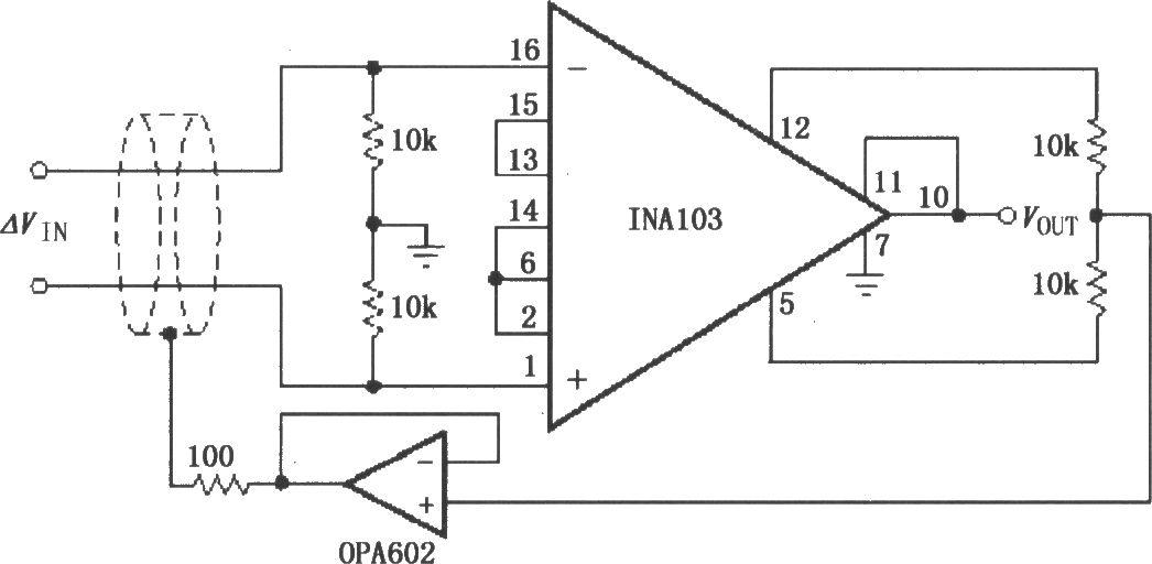 输出级增益调整电路(INA103)