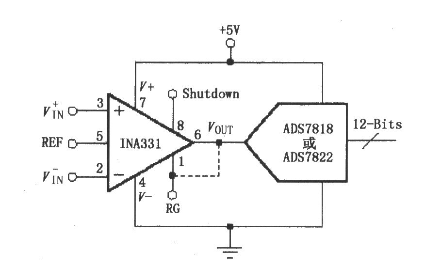 由INA331／332构成的直接驱动电容性输入的A／D变换