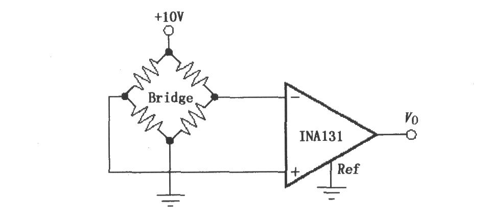 由INA131构成的电阻电桥放大器