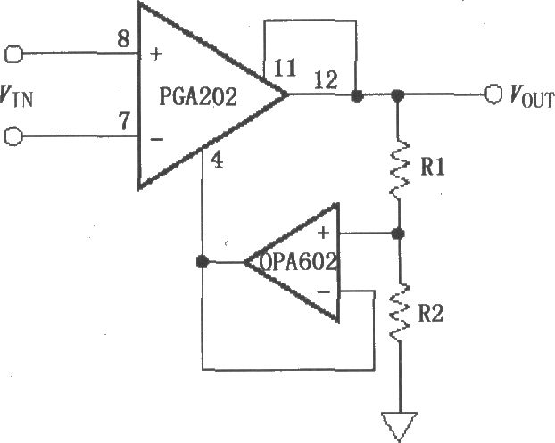 具有缓冲衰减的增益提升电路(PGA202)