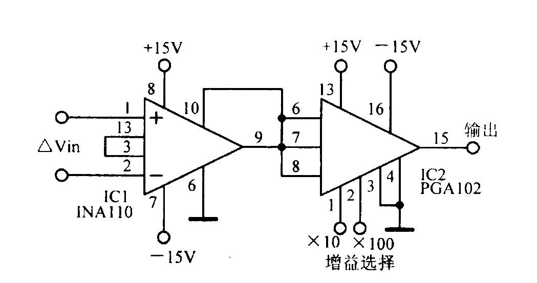 数控高速增益可编程放大电路