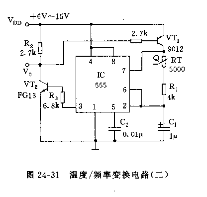 555温度／频率转换电路(二)
