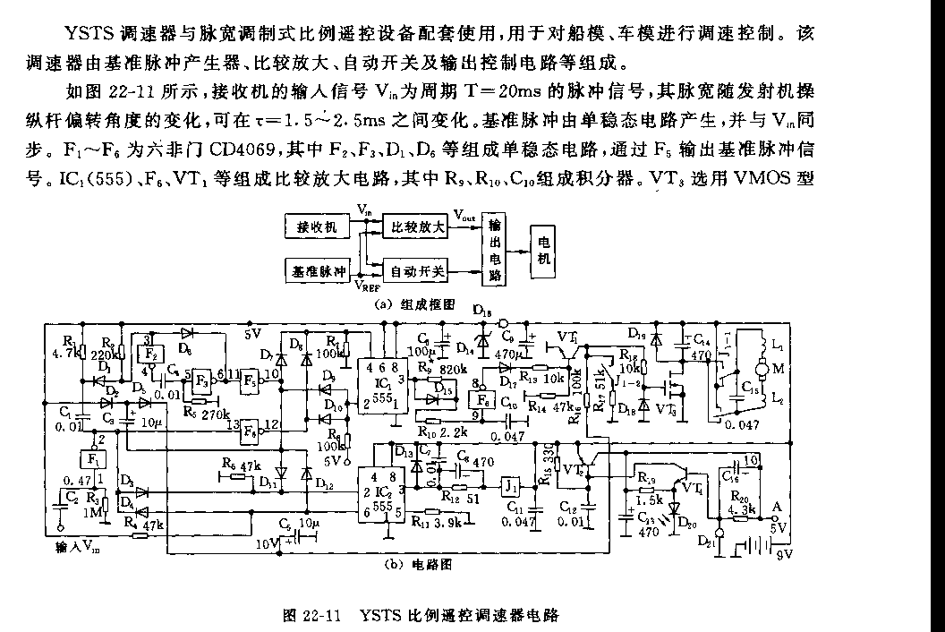 YSTS比例遥控调速器电路