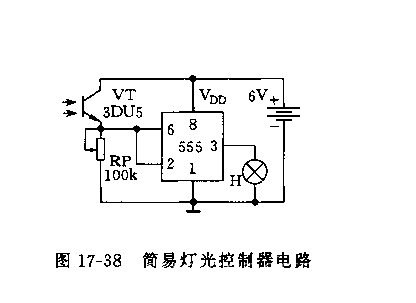 555简易灯光控制器电路