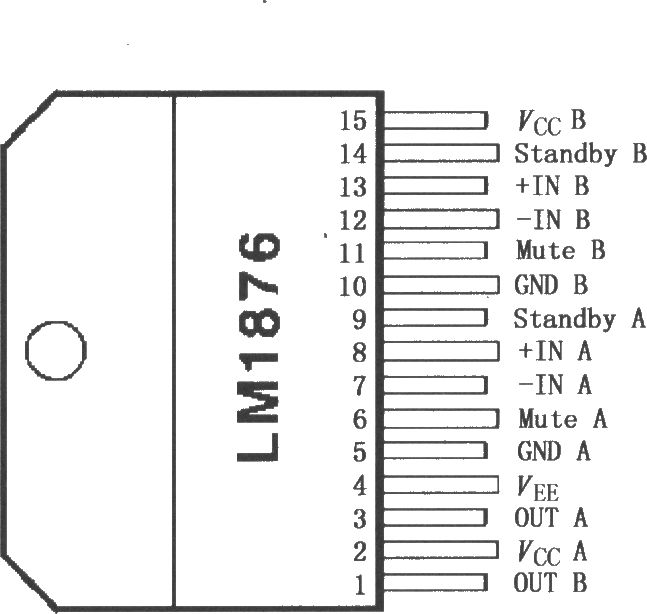LM1876双20W音频功率放大器