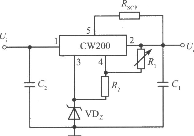 垫高零电位的高输出电压集成稳压电源(CW200)