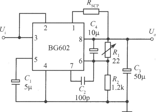 BG602构成的低纹波集成稳压电源之一