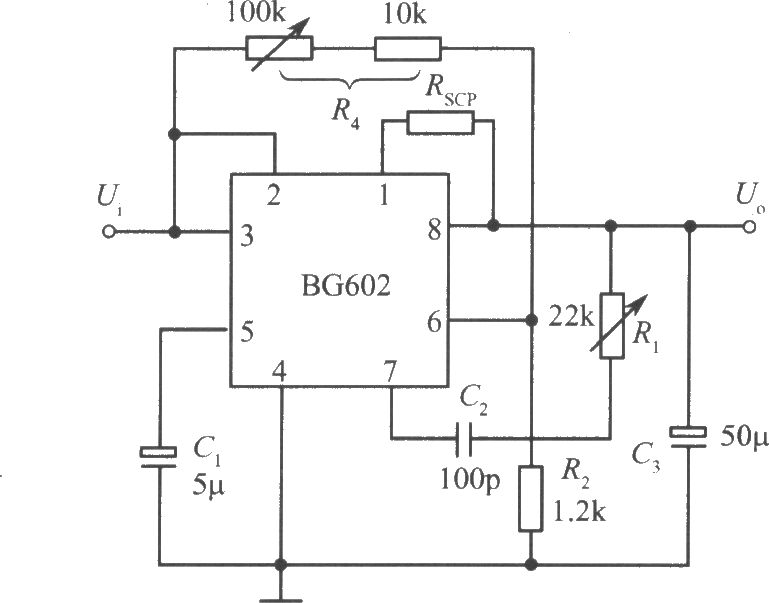 BG602构成的高稳定度的集成稳压电源