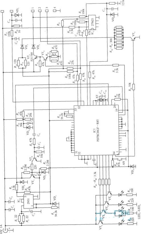 诺基亚232型手机充电器电路图