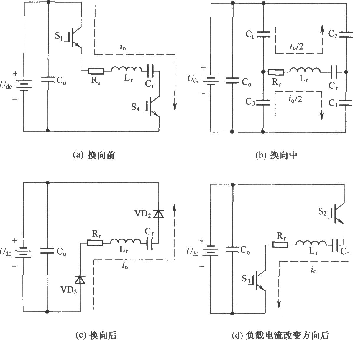 简化的含有谐振极电容缓冲器的串联谐振逆变器主拓扑电路