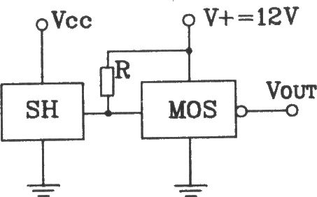 SH型霍尔开关MOS电路连接输出接口电路