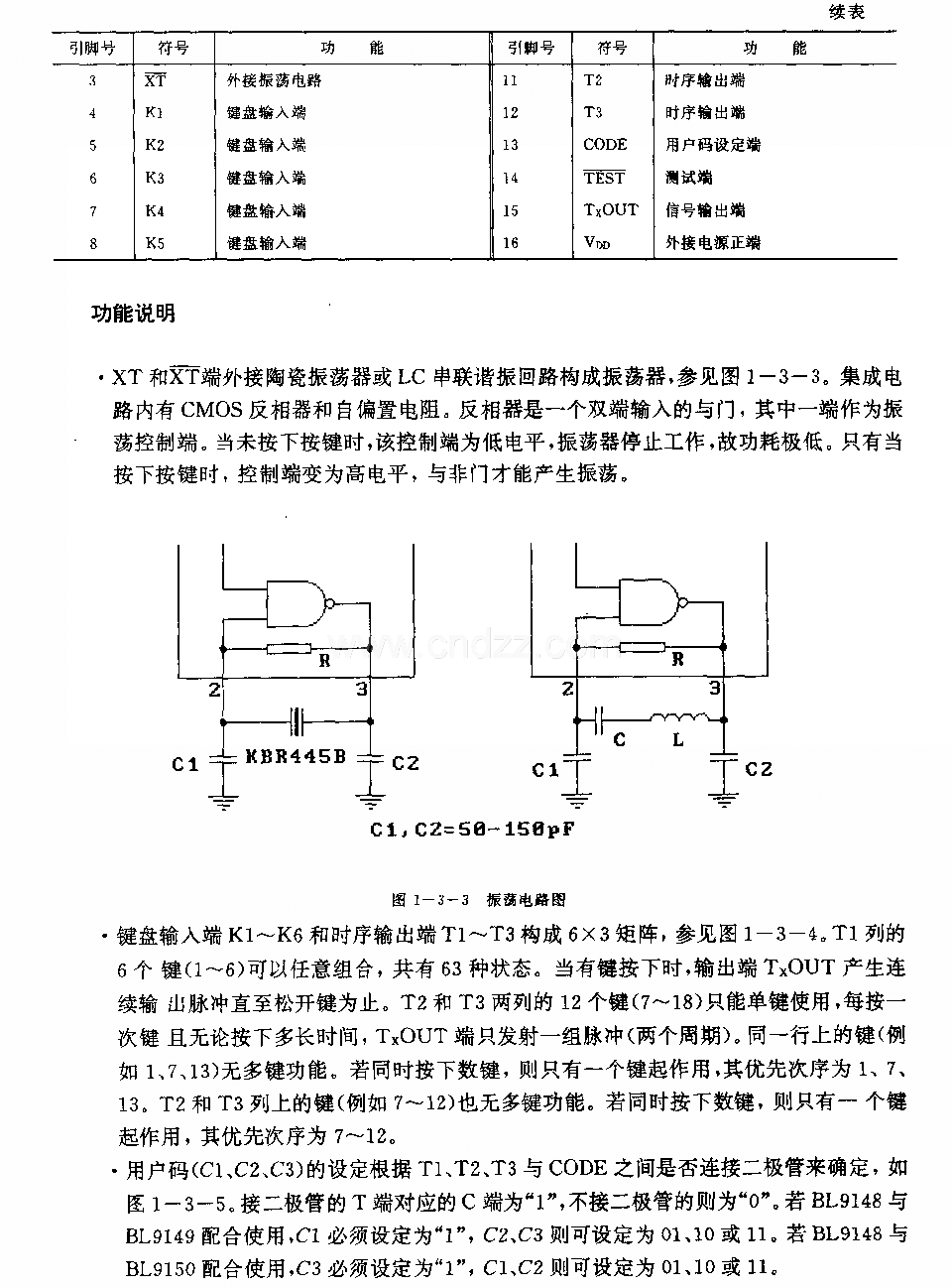 BIJ9148(通用)红外线遥控发射电路