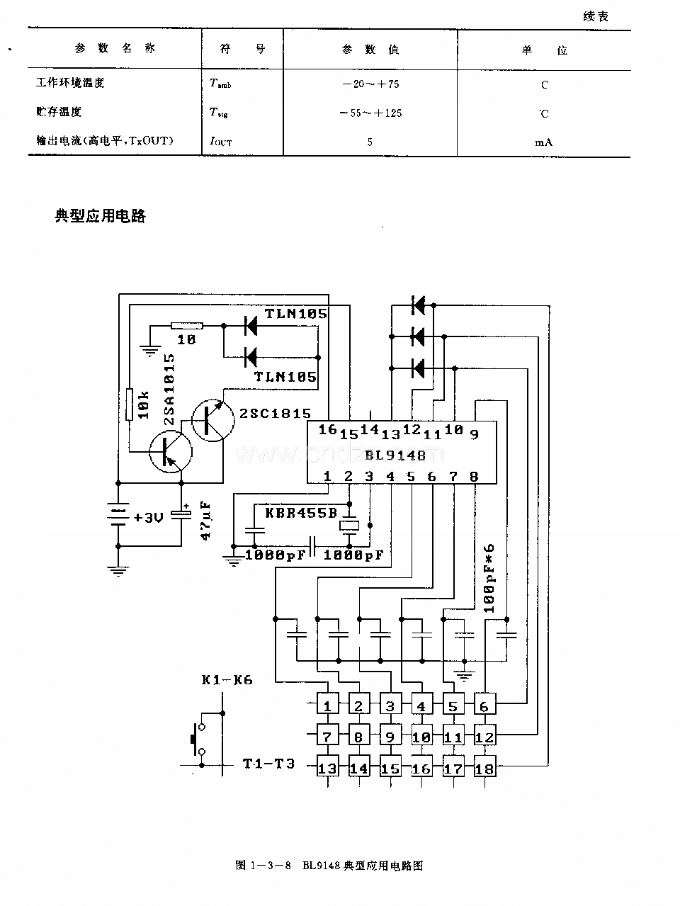 BIJ9148(通用)红外线遥控发射电路